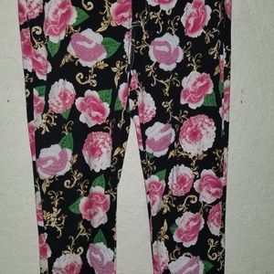 pants embellished rhinestones and beads